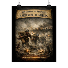 Load image into Gallery viewer, Matte Poster - 369th Infantry Regiment - Assault across No Man's Land - WWI - V2