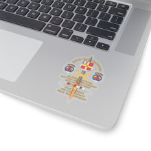 Load image into Gallery viewer, Kiss-Cut Stickers - Cold War Vet - 1st Missile Bn, 81st Artillery 56th Artillery Group - Neu-Ulm Germany - Firing Missile w ARTY Br w COLD SVC X 300