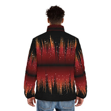 Load image into Gallery viewer, Men's Puffer Jacket (AOP) - Red Night Sky Full of Stars