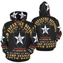 Load image into Gallery viewer, Men's All Over Print Hoodie (USA Size) (Model H13) - 2nd Infantry Div - Camp Stanley Korea - Ui-jeong-bu X 300 Men's All Over Print Hoodie