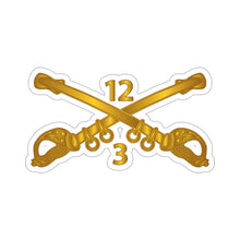 Load image into Gallery viewer, Kiss-Cut Stickers - Army - 3rd Squadron - 12th Cavalry Branch wo Txt