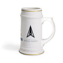 Load image into Gallery viewer, United States Space Force Retired Beer Stein — Military Veteran Stein Mug