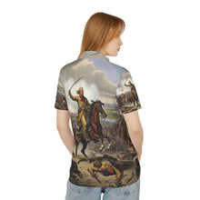 Load image into Gallery viewer, General Custer at the Battle of Little Bighorn - Battle Scenes Unisex Polo Shirt - Artistic AOP, Casual Summer Wear, Gift for History Lovers, Unique Statement Piece, Travel Essentials