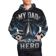 Load image into Gallery viewer, AOP Hoodie - A tribute to space heroes Men's All Over Print Hoodie (USA Size) (Model H13)