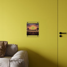 Load image into Gallery viewer, Acrylic Wall Art Panel - 10th Cavalry on Patrol in the sunset w 10th Cav Guidon