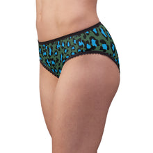 Load image into Gallery viewer, Women's Briefs - Leopard Camouflage - Green-Blue