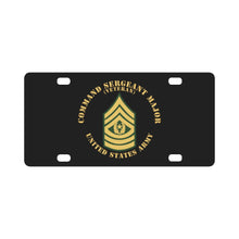 Load image into Gallery viewer, Army - Command Sergeant Major - CSM - Veteran - Flat X 300 Classic License Plate