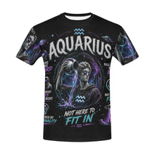 Load image into Gallery viewer, Aquarius - embrace the cosmic difference Men's All Over Print Crew Neck T-Shirt