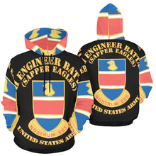 Load image into Gallery viewer, Men's All Over Print Hoodie (USA Size) (Model H13) - 326th Engineer Bn - Sapper Eagles