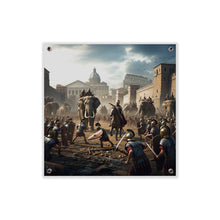 Load image into Gallery viewer, Acrylic Wall Art Panel - Hannibal Battling the Roman Legions as he Enters Rome