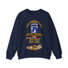 Load image into Gallery viewer, Crewneck Sweatshirt - XVIII Airborne Corps Desert Storm Ribbons - with Scene - 3D - Transparent