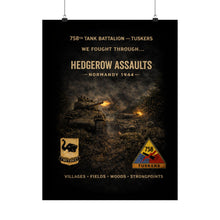 Load image into Gallery viewer, Matte Poster - Hedgerow assault in Normandy, 1944 - Shirt - Back