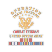Load image into Gallery viewer, Kiss-Cut Stickers - Army - IRAQI FREEDOM Veteran - Combat Veteran