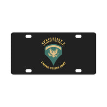 Load image into Gallery viewer, Army - Enlisted - SPEC 5 - Specialist 5 - Std - Combat Veteran X 300 Classic License Plate