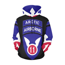 Load image into Gallery viewer, Men's All Over Print Hoodie (USA Size) (Model H13) - 11th Airborne Division w Arctic Tab wo Txt