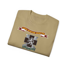 Load image into Gallery viewer, Unisex Ultra Cotton Tee - Army - 130th Station Hospital - Ribbon - DUI - Army Medical Service Corps Branch X 300