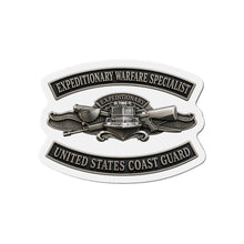 Load image into Gallery viewer, Die-Cut Magnet - USCG - Expeditionary Warfare Specialist w txt - 3D - Enhanced