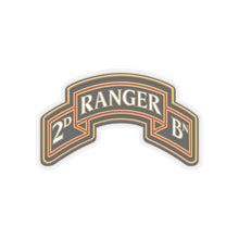 Load image into Gallery viewer, Kiss-Cut Stickers - Army - 2nd Ranger Battalion - Ranger Scroll - 3D - Enhanced