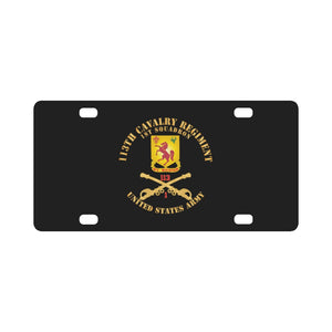 113th Cavalry Regiment - Cav Br - DUI - 1st Squadron w Red Regt Txt X 300 Classic License Plate