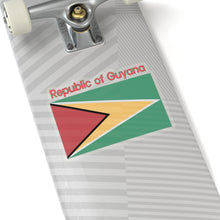 Load image into Gallery viewer, Kiss-Cut Stickers - Flag - Republic of Guyana w Republic of Guyana X 300