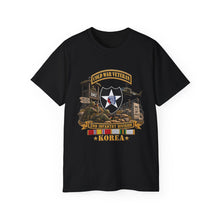 Load image into Gallery viewer, Unisex Ultra Cotton Tee - Army - 2nd Infantry Division w Br - Ribbon COLD WAR Vet Tab - Korea - 3D - Enhanced