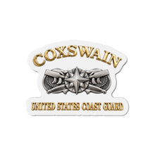 Load image into Gallery viewer, Die-Cut Magnet - USCG - Coxswain w txt - Gold - 3D - Enhanced