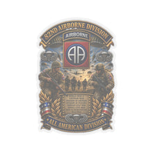 Load image into Gallery viewer, Kiss-Cut Stickers - Army - 82nd Airborne Division - WWII to NOW - All American Division - 3D - Enhanced