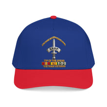 Load image into Gallery viewer, Mid Profile Baseball Cap - Army - Badge - LRRP - Tip of the Spear - Vietnam Vet w SVC - 3D - Enhanced