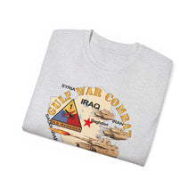 Load image into Gallery viewer, Unisex Ultra Cotton Tee - Gulf War Combat Armor Vet w 1st Armored Division X 300