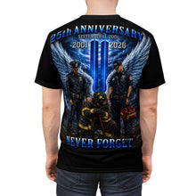 Load image into Gallery viewer, 25th anniversary of 9-11 remembrance T-Shirt