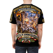 Load image into Gallery viewer, 92nd Infantry Division (Buffalo Soldiers) - Battle for Sommocolonia, Italy, on December 26, 1944 - Tribute Tee - “Defending Allied forces in the Serchio Valley, Italy”