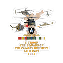 Load image into Gallery viewer, Kiss-Cut Sticker – Army - Korea Map - 2nd Infantry Div - C Trp, 4th Sqdr, 7th Cav (Air Cav) w AC - SVC X 300