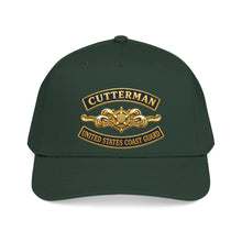Load image into Gallery viewer, Mid Profile Baseball Cap - USCG - Cutterman - Officer w txt - 3D - Enhanced