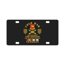 Load image into Gallery viewer, Army - Cold War Vet - 2nd Bn 33rd Artillery - 1st Inf Div SSI - V2 Classic License Plate