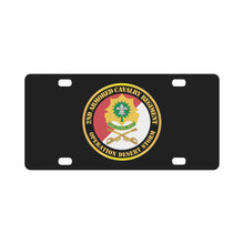Load image into Gallery viewer, 2nd Armored Cavalry Regiment DUI - Red White - Operation Desert Storm X 300 Classic License Plate
