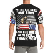 Load image into Gallery viewer, AOP T Shirt - To the Soldiers that Serve - Tribute Tee