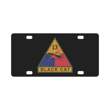 Load image into Gallery viewer, SSI - 13th Armored Division w Name Tape X 300 Classic License Plate