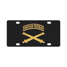 Load image into Gallery viewer, Army - Vietnam Veteran Tab - Gold - Artillery w Br X 300 Classic License Plate