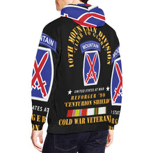 Load image into Gallery viewer, Men's All Over Print Hoodie (USA Size) (Model H13) - 10th Mountain Division - Climb to Glory - REFORGER 90, CENTURION SHIELD - COLD