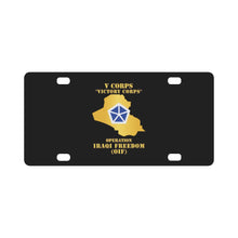 Load image into Gallery viewer, Army - V Corps - OIF w Map Classic License Plate