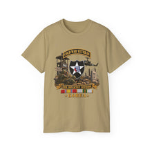 Load image into Gallery viewer, Unisex Ultra Cotton Tee - Army - 2nd Infantry Division w Br - Ribbon COLD WAR Vet Tab - Korea - 3D - Enhanced