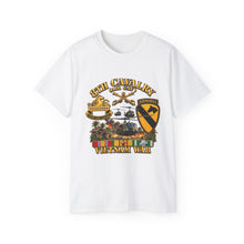 Load image into Gallery viewer, Unisex Ultra Cotton Tee - Army - 8th Cavalry (Air Cav) - 1st Cav Division w VN SVC - 3D - Enhanced