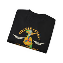 Load image into Gallery viewer, Unisex Ultra Cotton Tee - Vietnam Combat Aviation Vet w Air Crew Badge - 12th AVN GroupI Mil Region III w SVC X 300