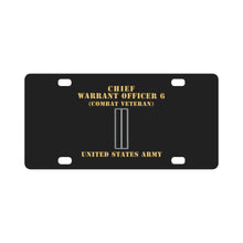 Load image into Gallery viewer, Army - Chief Warrant Officer 6 - CW06 - Combat Veteran - Flat - X 300 Classic License Plate