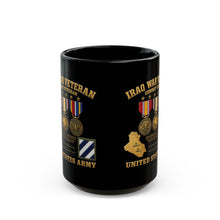 Load image into Gallery viewer, Black Mug (15oz) - Army - Iraq War Veteran - 3rd Infantry Division - 3D - Enhanced