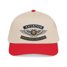 Load image into Gallery viewer, Mid Profile Baseball Cap - USCG - Aviator Badge - Auxiliary w txt - 3D - Enhanced