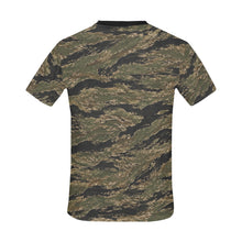 Load image into Gallery viewer, Distressed Tiger Stripe Camouflage Pattern Men's All Over Print Crew Neck T-Shirt