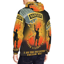 Load image into Gallery viewer, Men's All Over Print Hoodie (USA Size) (Model H13) - Infantry - Follow Me - Ranger Tab - Paratrooper - I AM INFANTRY Battleground
