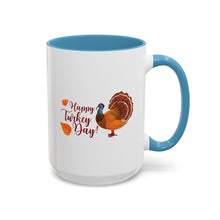 Load image into Gallery viewer, Accent Coffee Mug - Happy Turkey Day - Thanksgiving