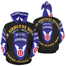 Load image into Gallery viewer, Men's All Over Print Hoodie (USA Size) (Model H13) - 11th Airborne Division - Arctic Angels w Arctic Tab